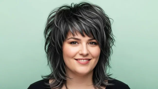 2. Shaggy Wolf Cut | Flattering Haircuts For Chubby Faces And Thick Hair