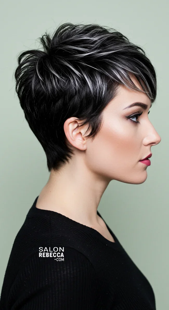 15. Modern Pixie Cut with Frosted Accents | Winter Hairstyles: Embrace The Season With Chic And Cozy Looks