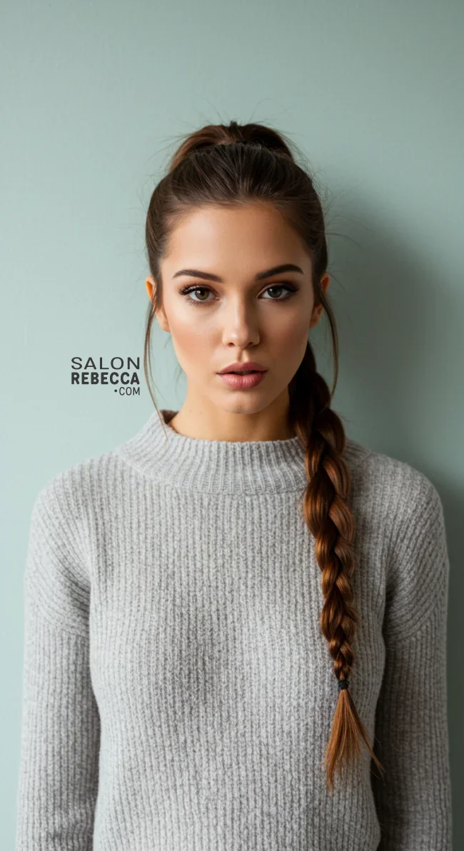 9. Side Ponytail with Braided Accents | Winter Hairstyles: Embrace The Season With Chic And Cozy Looks