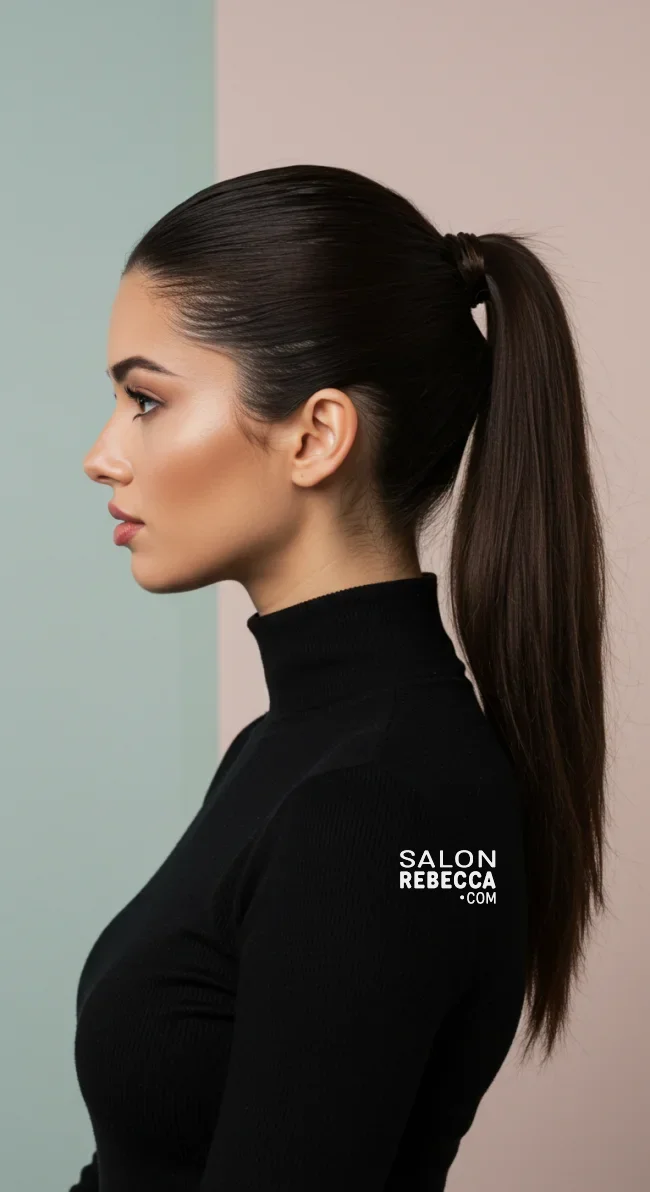 14. Sleek High Ponytail | Winter Hairstyles: Embrace The Season With Chic And Cozy Looks