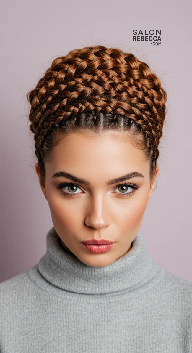 2. Intricate Braided Crown | Winter Hairstyles: Embrace The Season With Chic And Cozy Looks