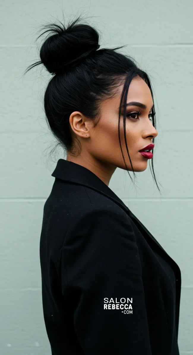 8. High Top Knot | Winter Hairstyles: Embrace The Season With Chic And Cozy Looks