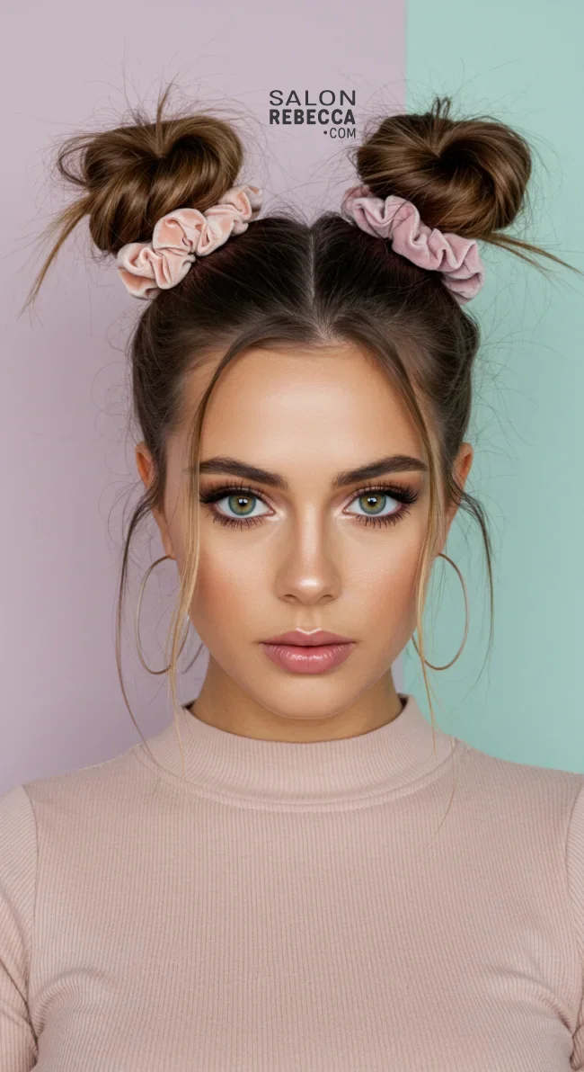 6. Space Buns | Why Statement Scrunchies Are The Ultimate Hair Accessory For Every Occasion!