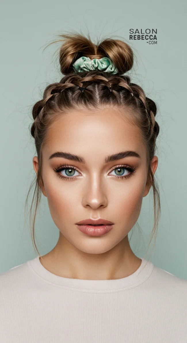 11. Crown Braid | Why Statement Scrunchies Are The Ultimate Hair Accessory For Every Occasion!