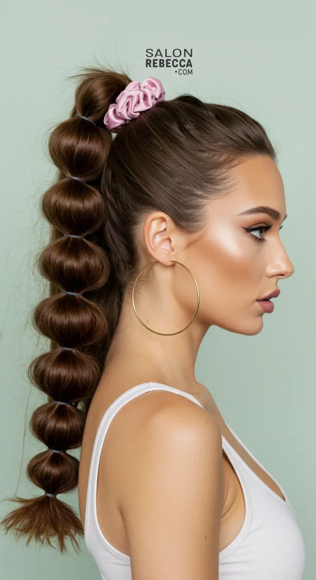 8. Bubble Ponytail | Why Statement Scrunchies Are The Ultimate Hair Accessory For Every Occasion!