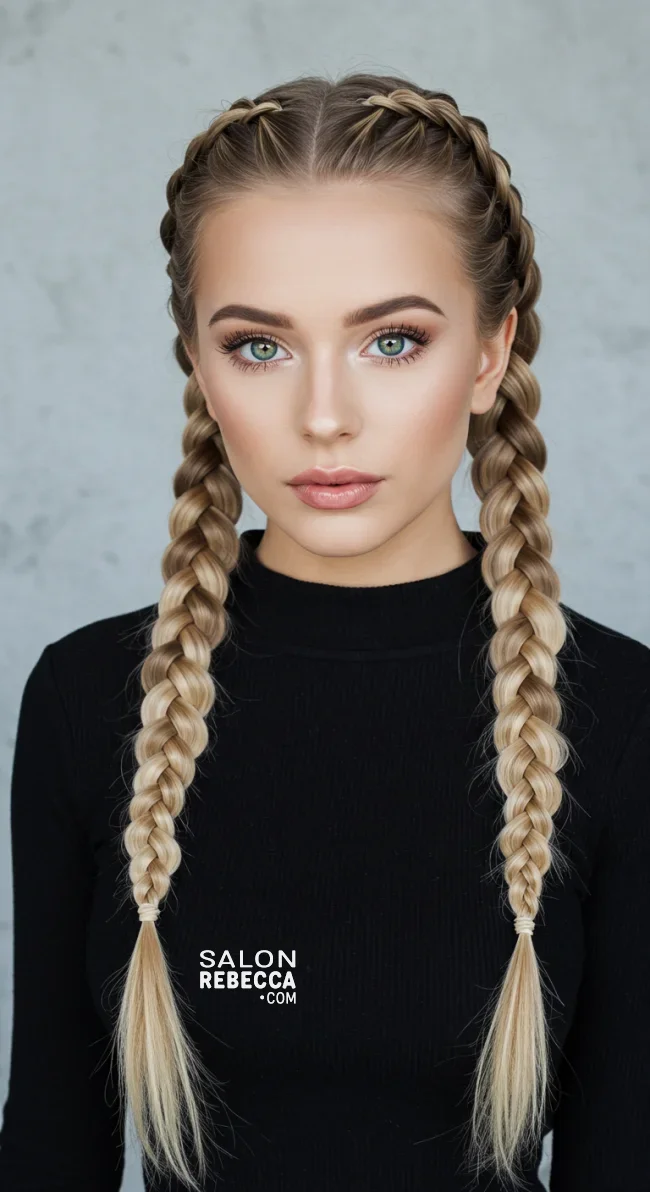 11. Milky Blonde Dutch Braids | Milky Blonde: Reviving The Trend Again