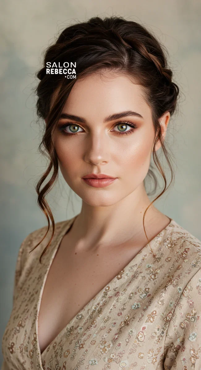 5. Half-Up, Half-Down with Twists | 7 Holiday Hairstyles That Are Easy