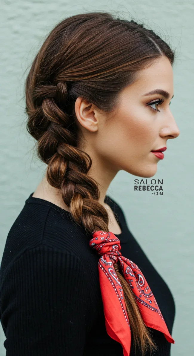 3. Braided Scarf Weave | Scarf Chic: Elevate Your Style With A Scarf In Your Hair