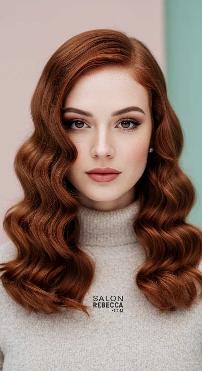 6. Side-Swept Hollywood Curls | 10 Unique Winter Hairstyles – Best Winter Trends