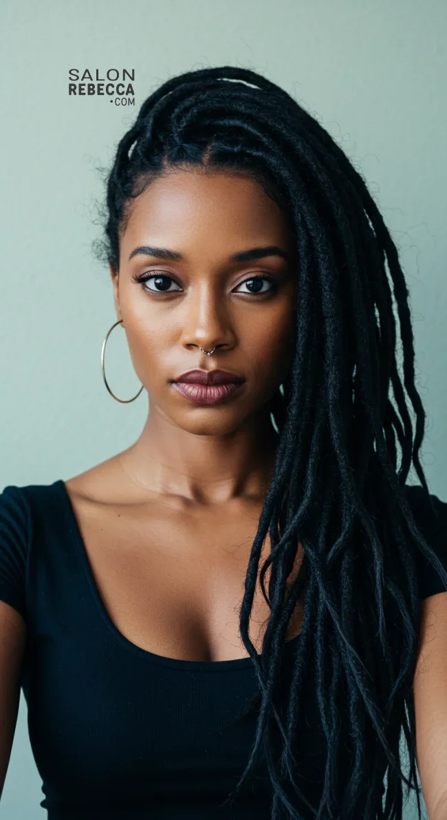 6. Half-Up Dreadlocks | Dreadlocks: Dive Into The World Of Trendsetting Hairstyles