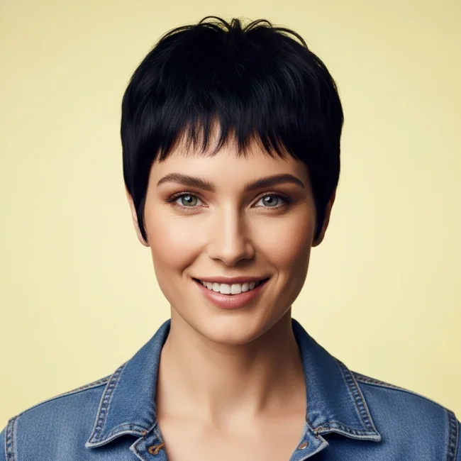 2. Midnight Black Fade with Soft Taper | Bold And Beautiful: Embracing The Trend With A Buzz Cut For Women