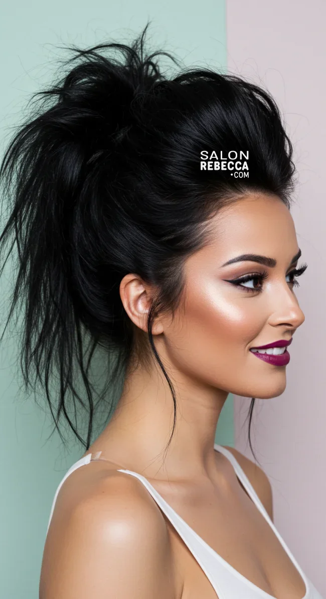 19. Disheveled High Ponytail | Embrace Effortless Charm With Messy Hairstyles