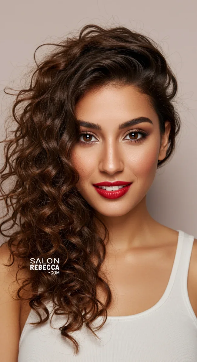 15. Side-Swept Messy Curls | Embrace Effortless Charm With Messy Hairstyles