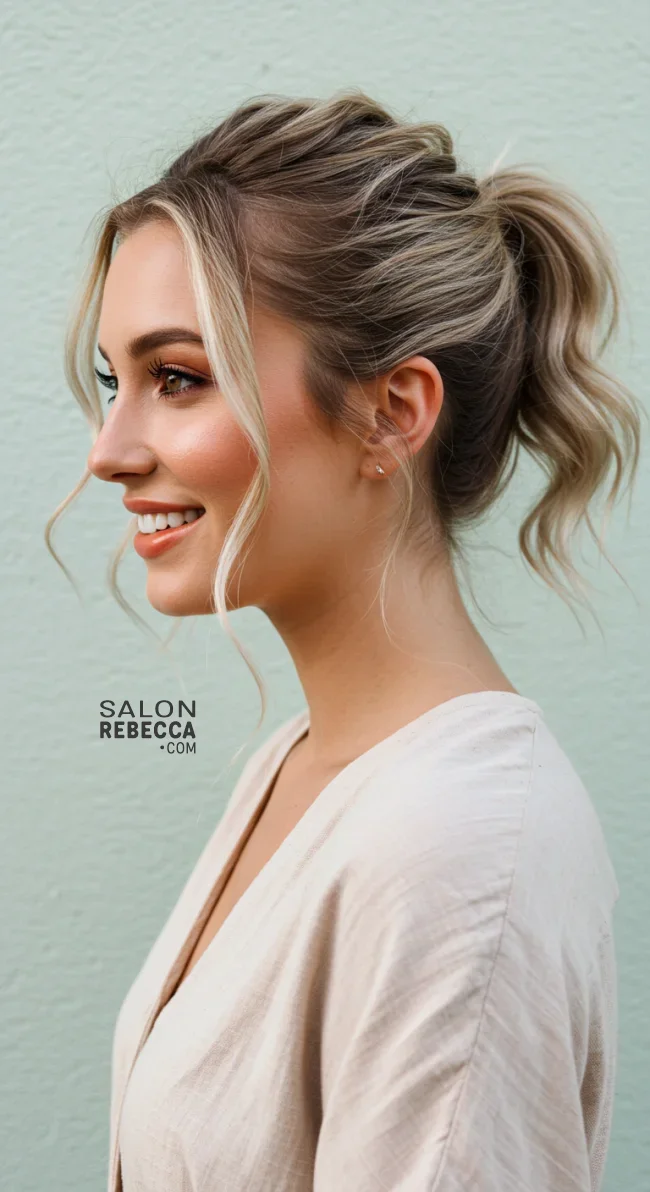 18. Tousled Low Ponytail | Embrace Effortless Charm With Messy Hairstyles