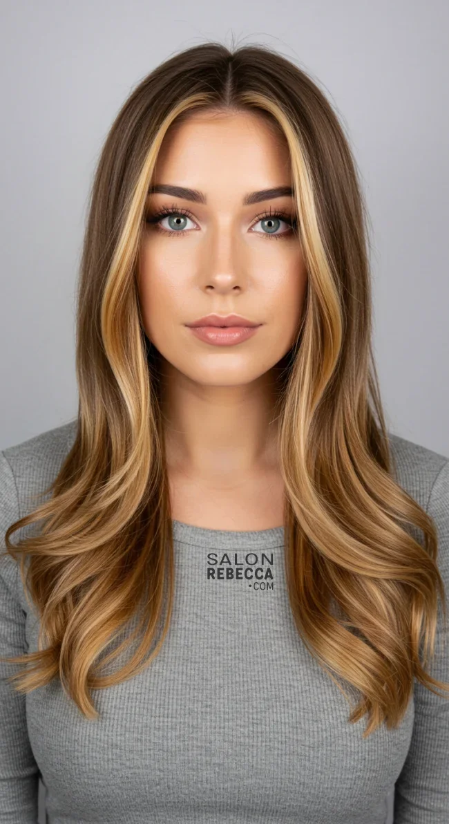 6. Honey Blonde Chunky Highlights on Light Brown Hair | Chunky Highlights: Elevate Your Style With Trendy Colors