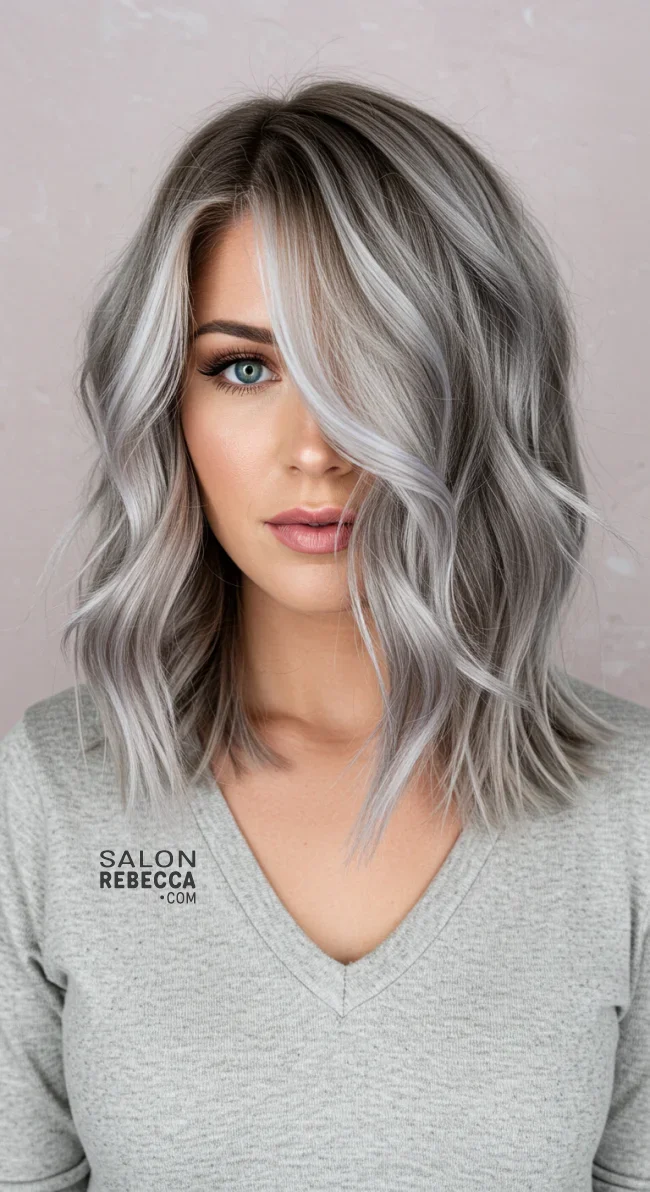 3. Platinum Chunky Highlights on Ash Brown Hair | Chunky Highlights: Elevate Your Style With Trendy Colors