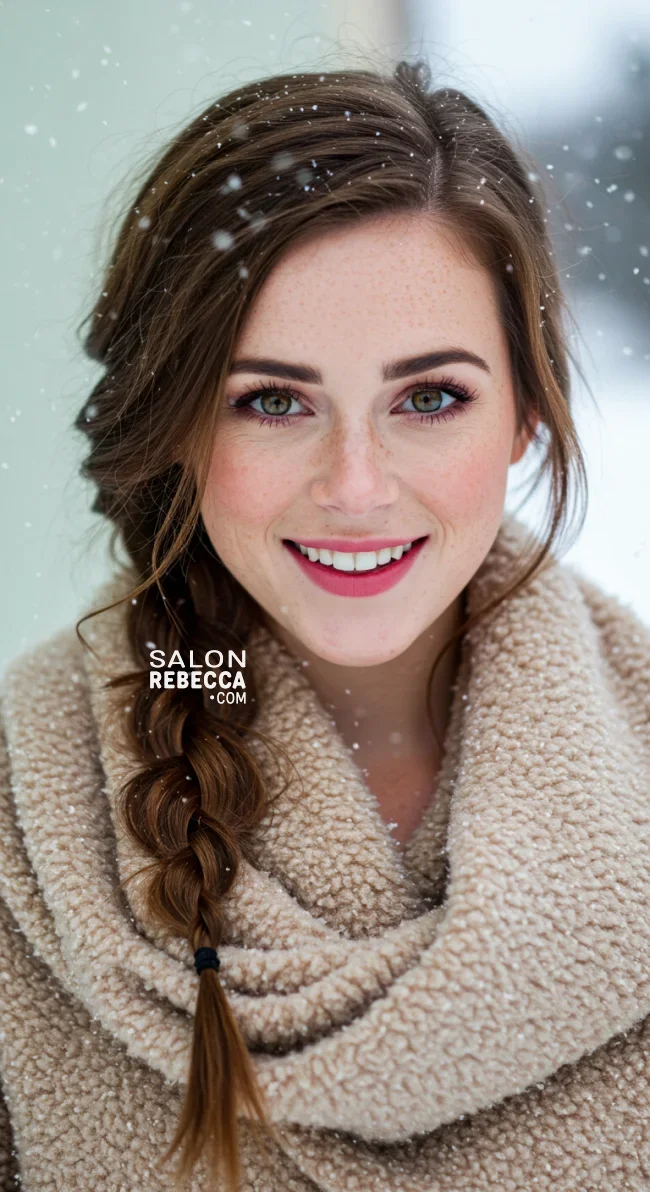 3. Loose Side Braid | Elegant Winter Hairstyles With Celebrities: Embrace The Season In Style