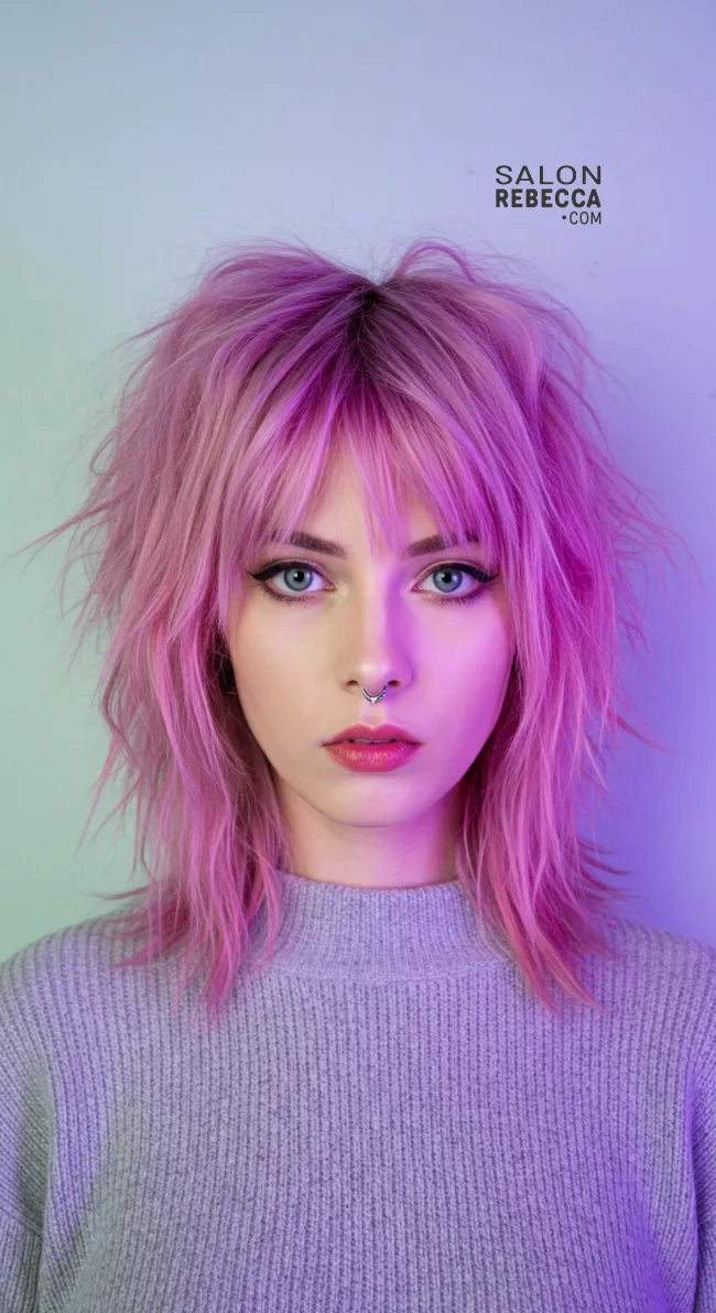 11. Colored Wolf Cut | Wolf Cut: A Fierce Trend Every Woman Desires