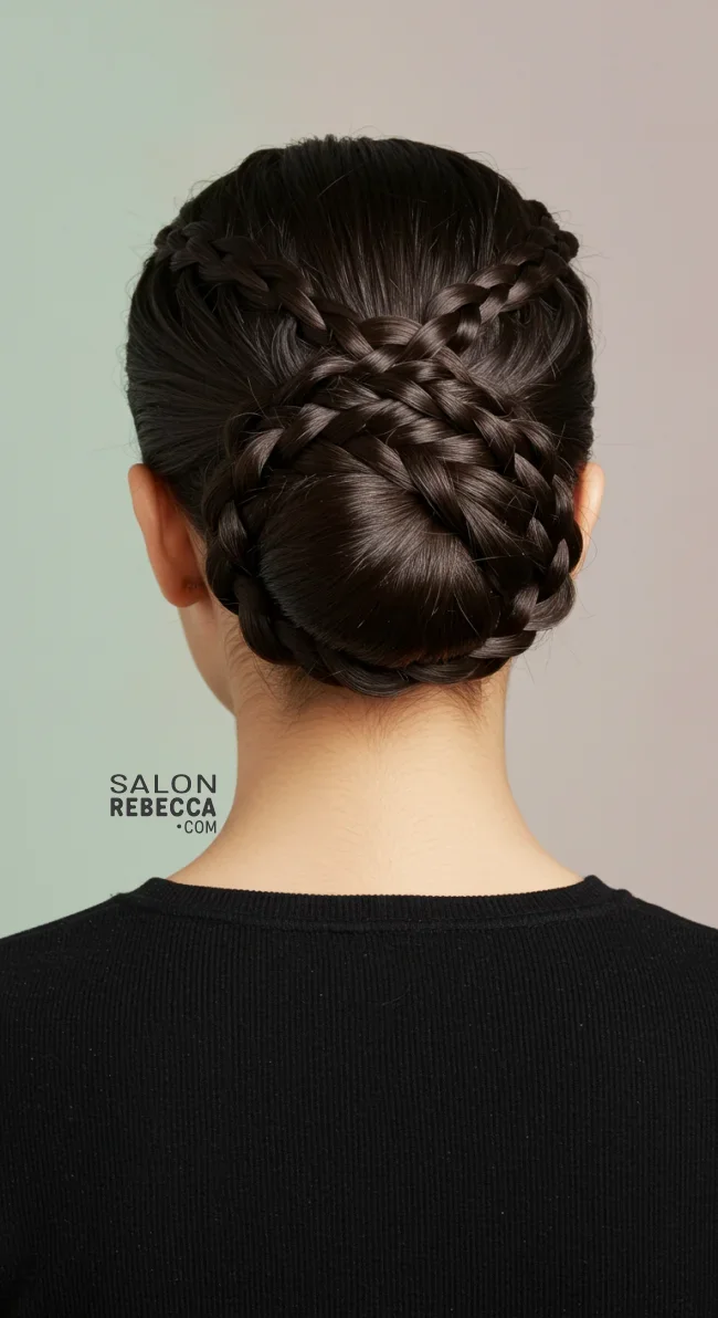 5. Neat Braided Bun | 8 Best Preppy Hairstyles: The Best Styles For A Classic Look