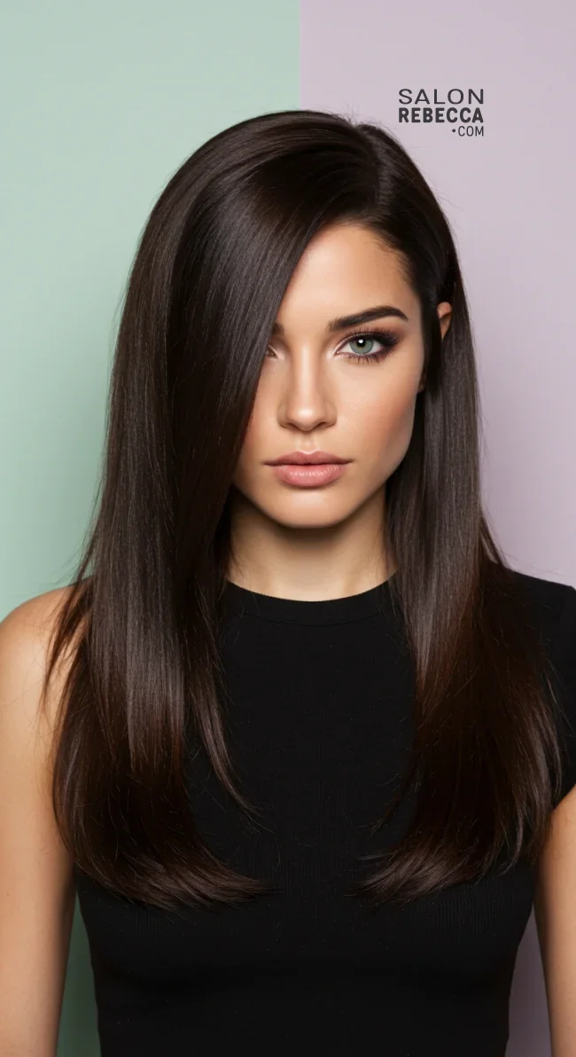 7. Deep Side-Part Straight Hair | Stunning Hairstyles For Straight Hair - Flawless Elegance