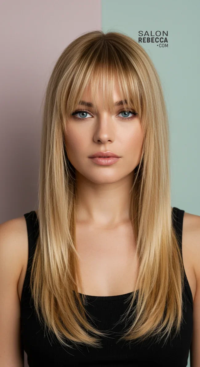 8. Curtain Bangs with Straight Hair | Stunning Hairstyles For Straight Hair - Flawless Elegance