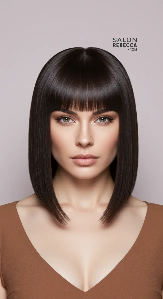 11. Collarbone-Length Straight Cut (For Square Faces) | Haircut Ideas Tailored To Your Face Shape: Top Trending Hairstyles For Women In 2025