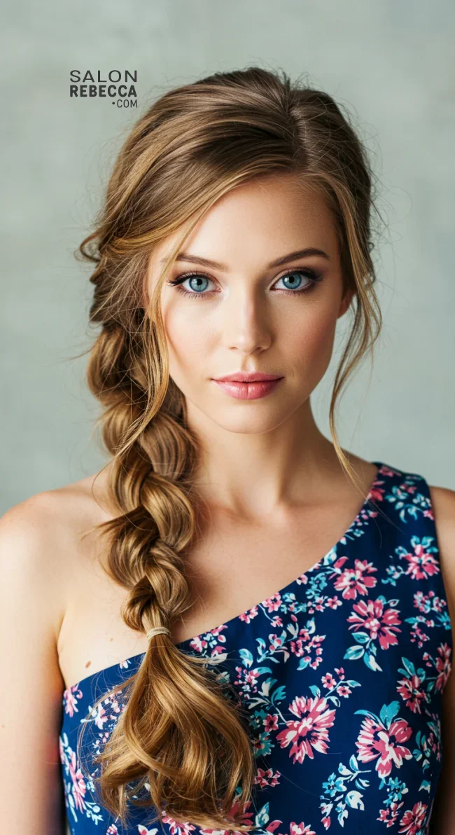 8. Loose Side Braid with Soft Curls | Hairstyles For Valentine’s Day: Flirty Styles And Romance
