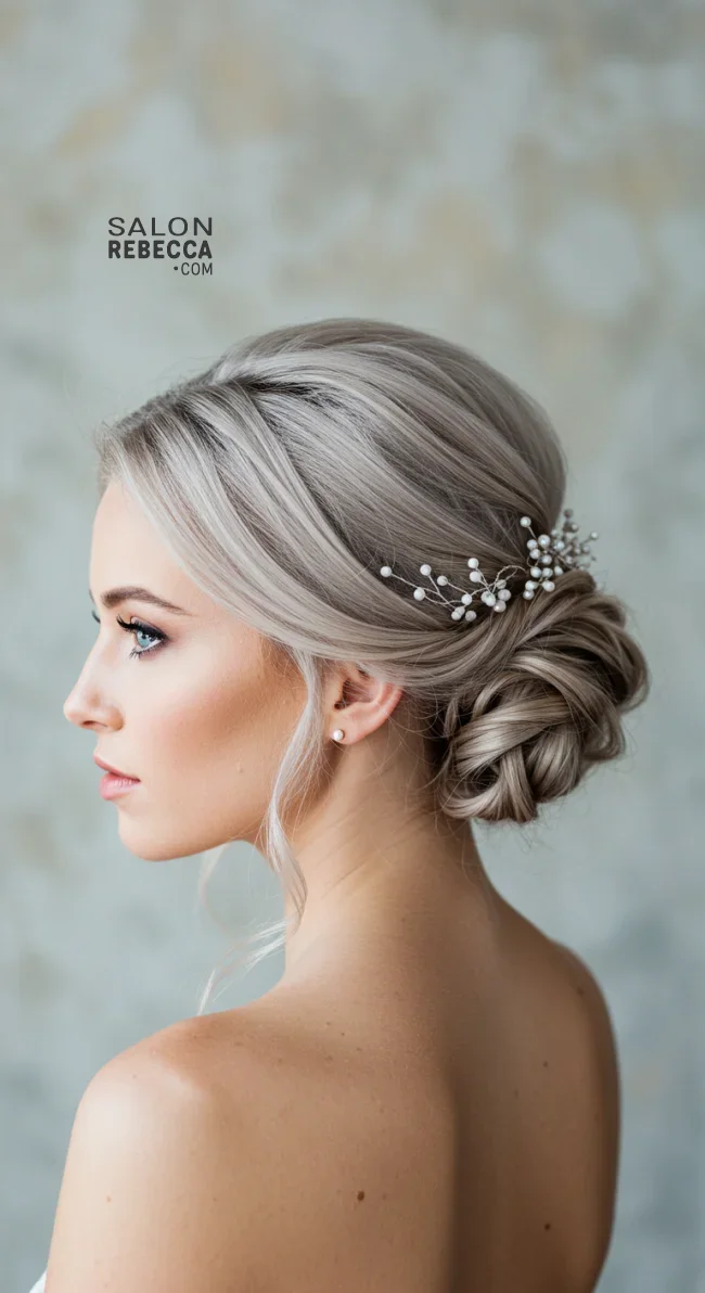 7. Wispy Chignon with Pearl Accessories | Hairstyles For Valentine’s Day: Flirty Styles And Romance