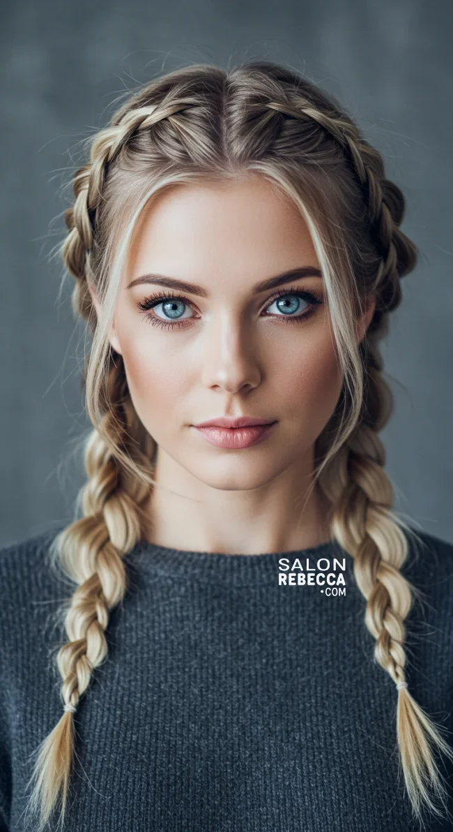 8. Snowy Blonde Braided Crown | Winter Blonde Hairstyles: 15 Chic Ways To Flaunt This Hair Color