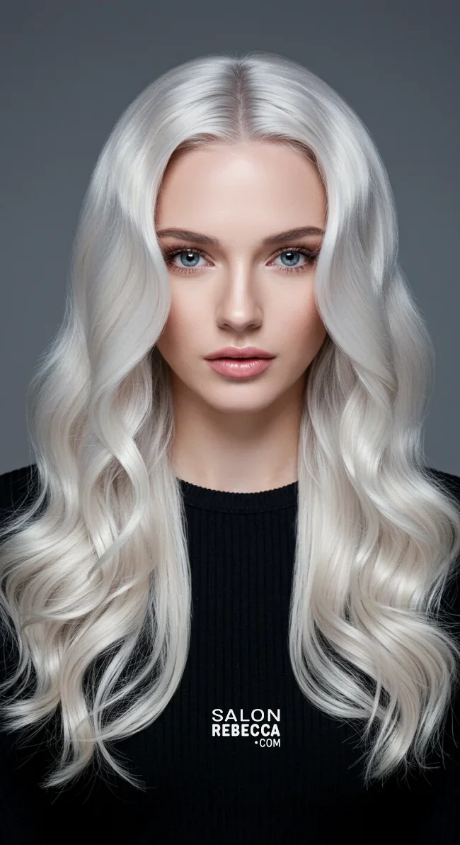 6. White Blonde Hollywood Waves | Winter Blonde Hairstyles: 15 Chic Ways To Flaunt This Hair Color