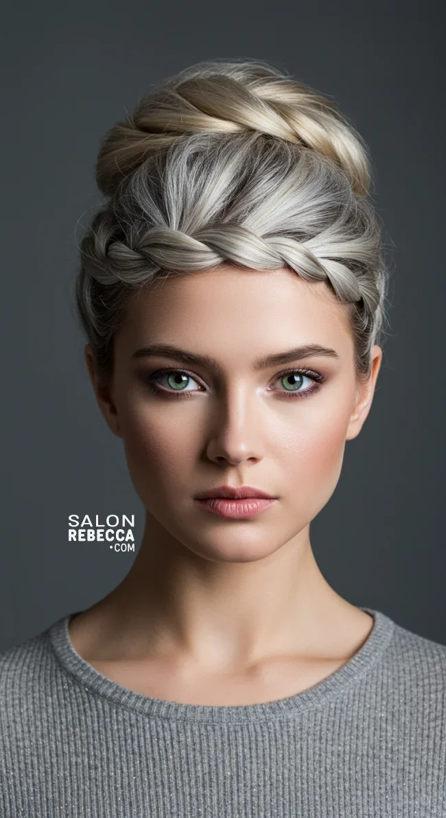 12. Frosty Blonde Twisted Updo | Winter Blonde Hairstyles: 15 Chic Ways To Flaunt This Hair Color