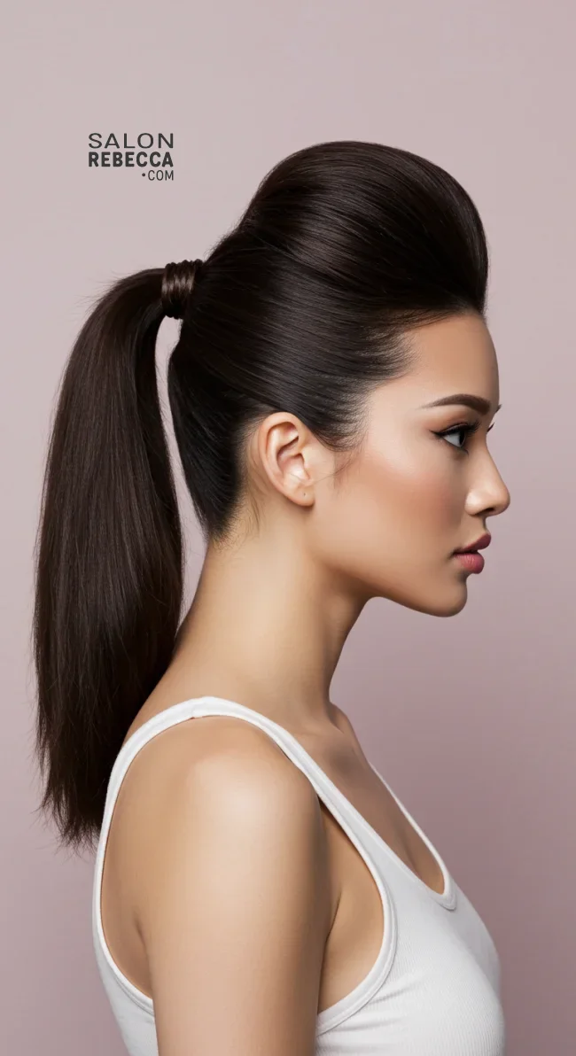 9. High Ponytail with Volume | Hairstyles For Long Face Shape: A Guide To Flattering And Trendy Looks