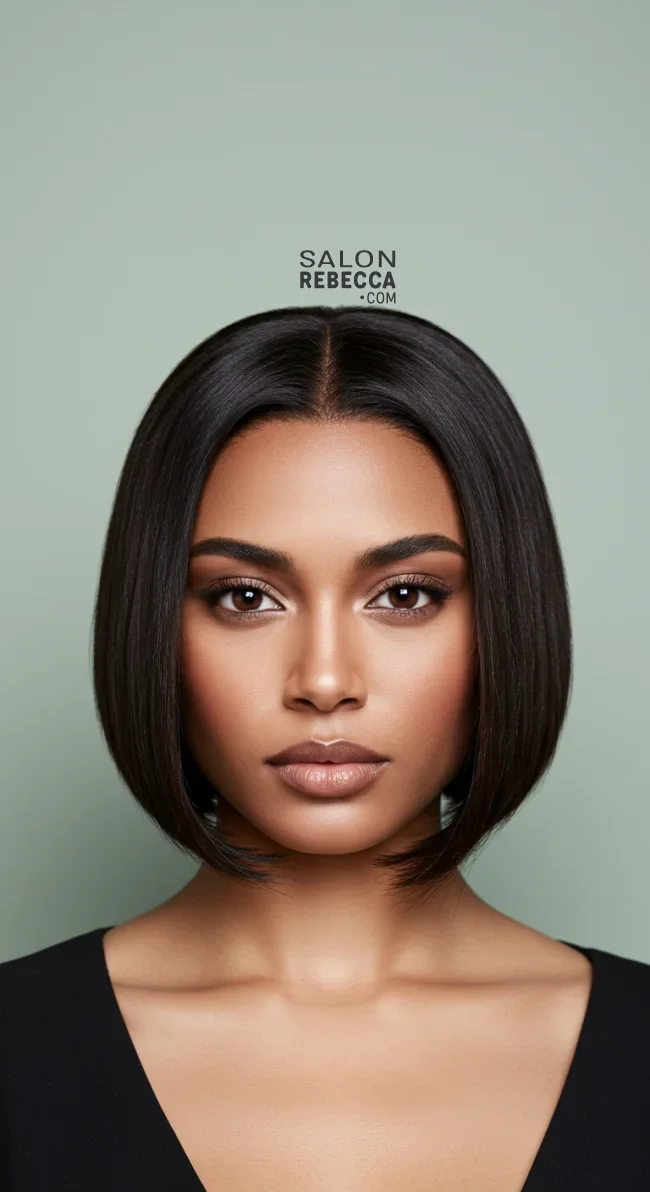 1. Sleek Bob with Center Parting | Bob With Center Parting: Latest Hairstyle Trend!