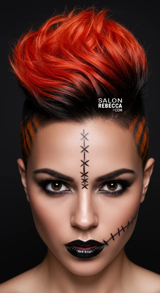 3. Pumpkin Spice Mohawk | 10 Funky And Crazy Halloween Hairstyles For Short Hair