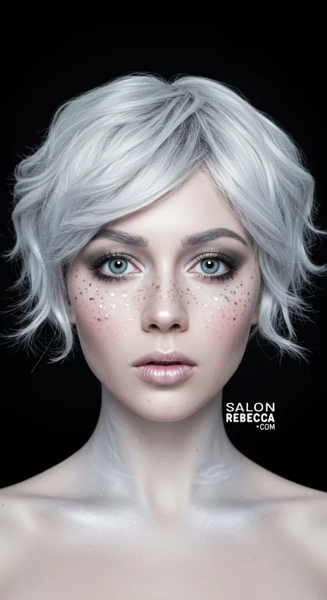 4. Ghostly White Waves | 10 Funky And Crazy Halloween Hairstyles For Short Hair