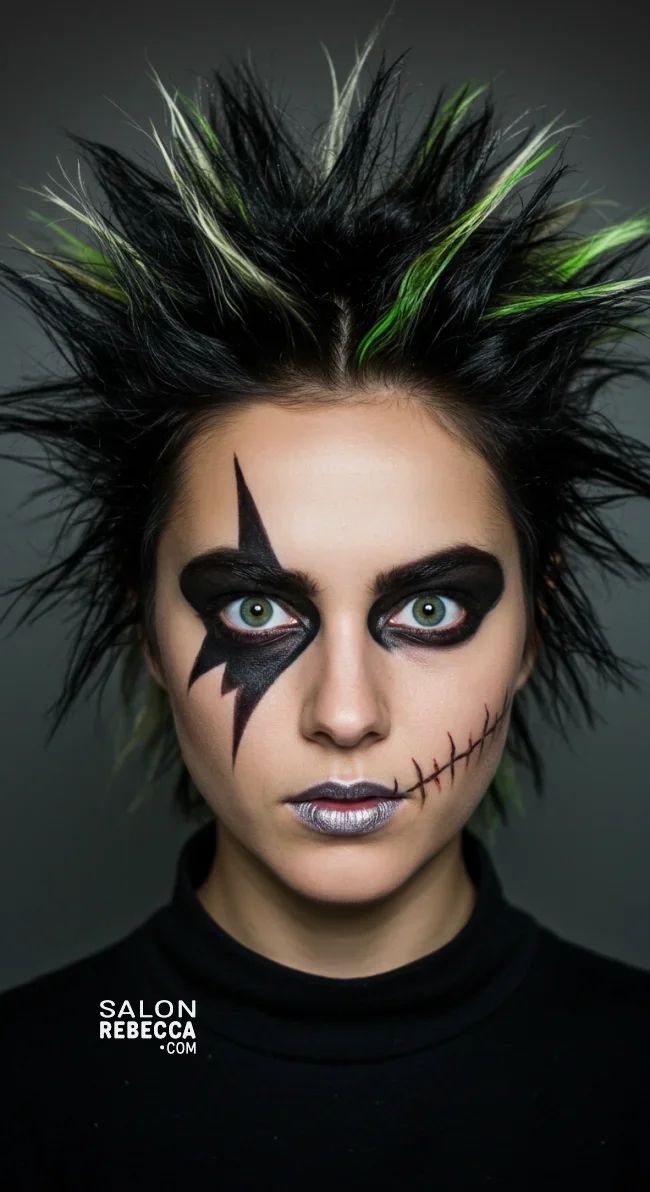 5. Electrified Frankenstein Hair | 10 Funky And Crazy Halloween Hairstyles For Short Hair