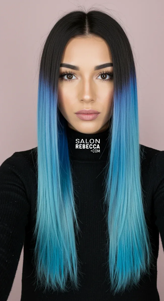 9. Icy Blue Frosted Ends | 15 Most Important Hair Color Trends For Winter 2025