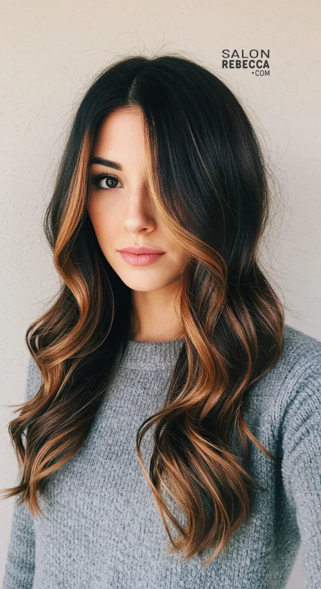 13. Caramel Swirl Highlights | 15 Most Important Hair Color Trends For Winter 2025