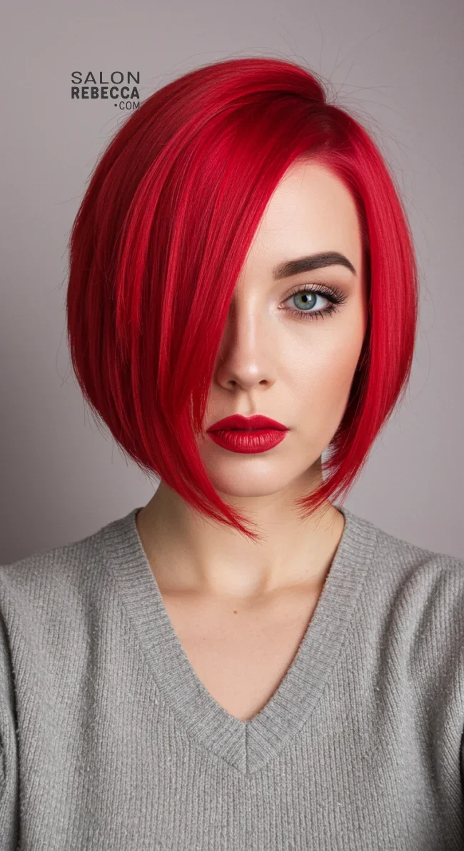 7. Bold Scarlet Red | 15 Most Important Hair Color Trends For Winter 2025