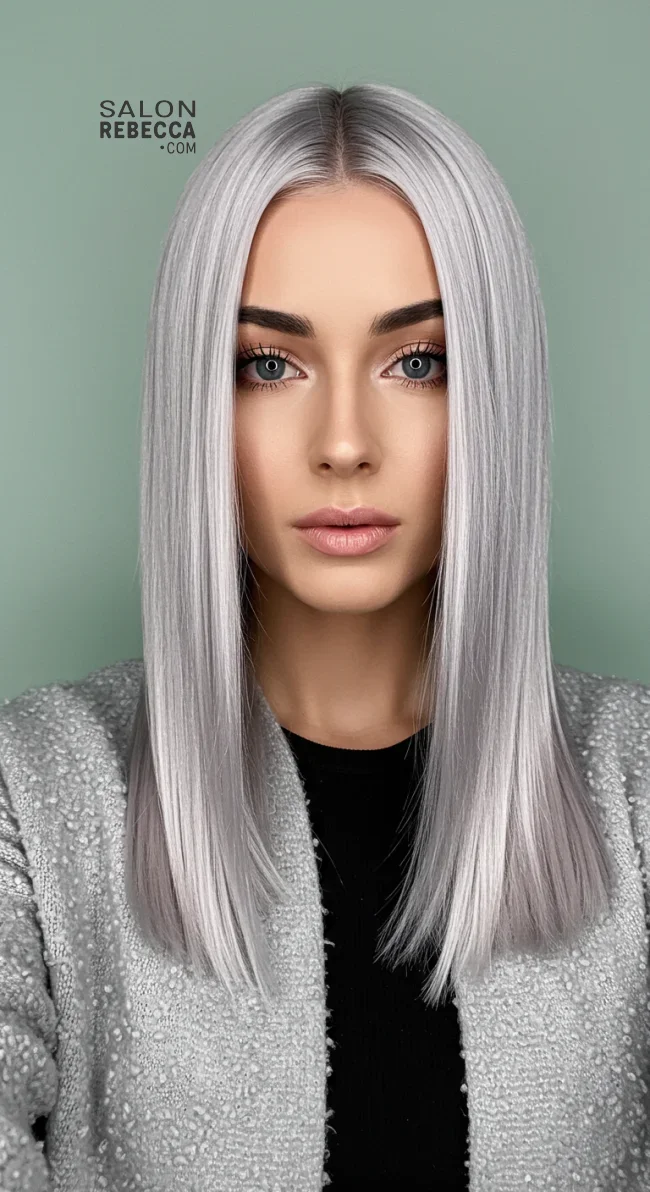 10. Silver Metallic Sheen | 15 Most Important Hair Color Trends For Winter 2025