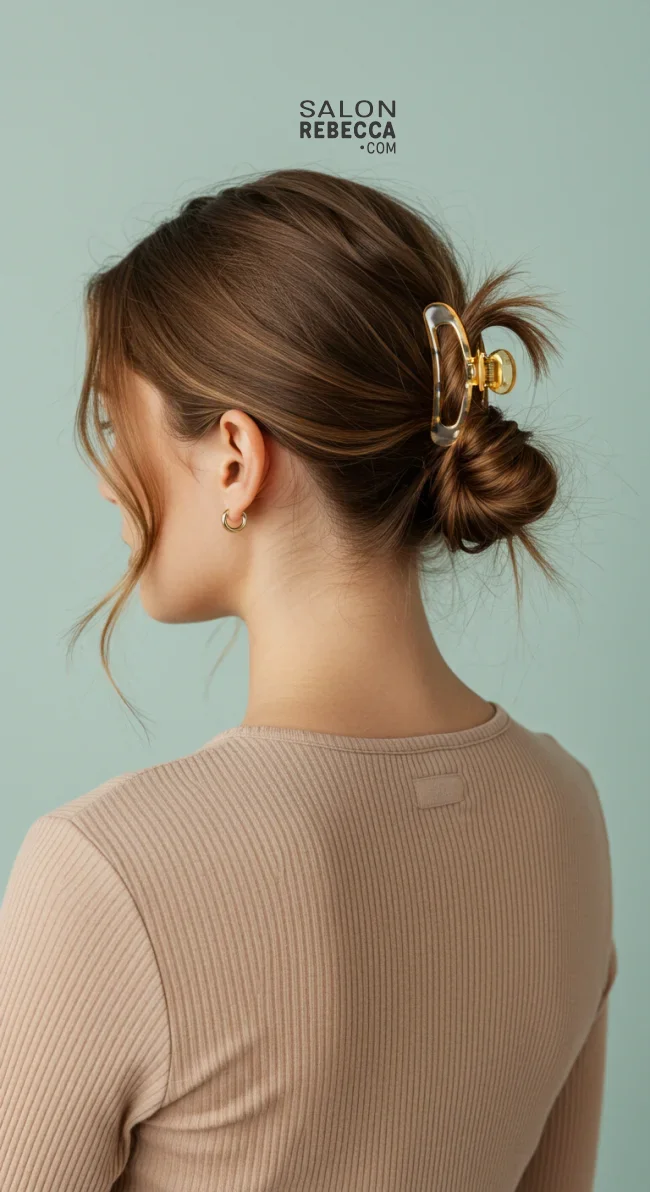3. Claw Clip Twist | How To Tie Up Your Hair Without Damaging It? A Guide To Gentle Hairstyling
