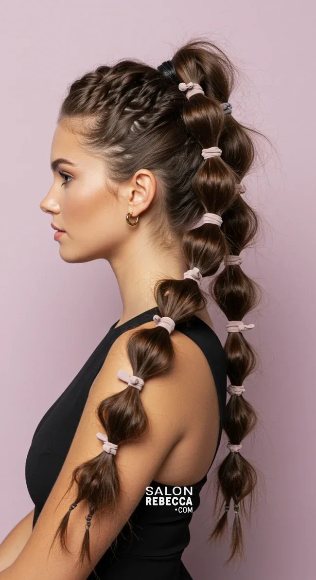 7. Loose Bubble Ponytail | How To Tie Up Your Hair Without Damaging It? A Guide To Gentle Hairstyling
