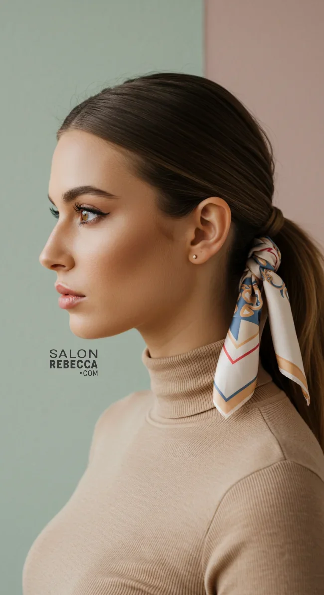 10. Silk Scarf Ponytail | How To Tie Up Your Hair Without Damaging It? A Guide To Gentle Hairstyling