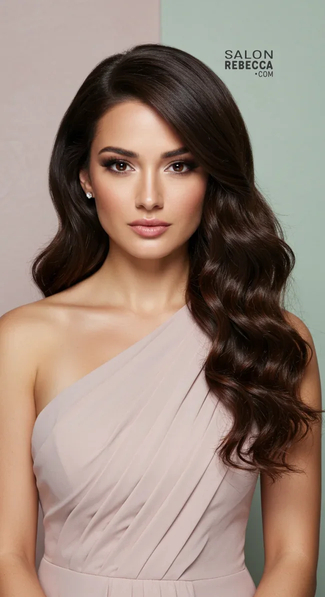 7. Soft Side-Swept Curls | Top 8 Bridesmaid Hairstyles For Every Hair Type