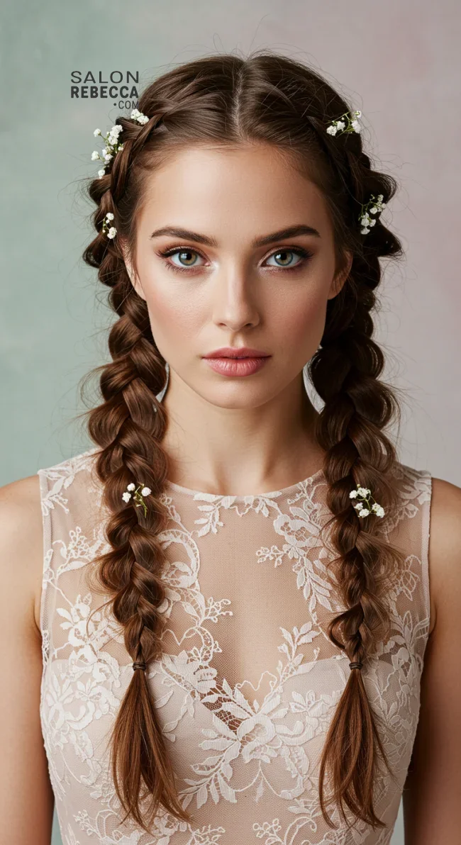 3. Boho Braided Crown | Top 8 Bridesmaid Hairstyles For Every Hair Type
