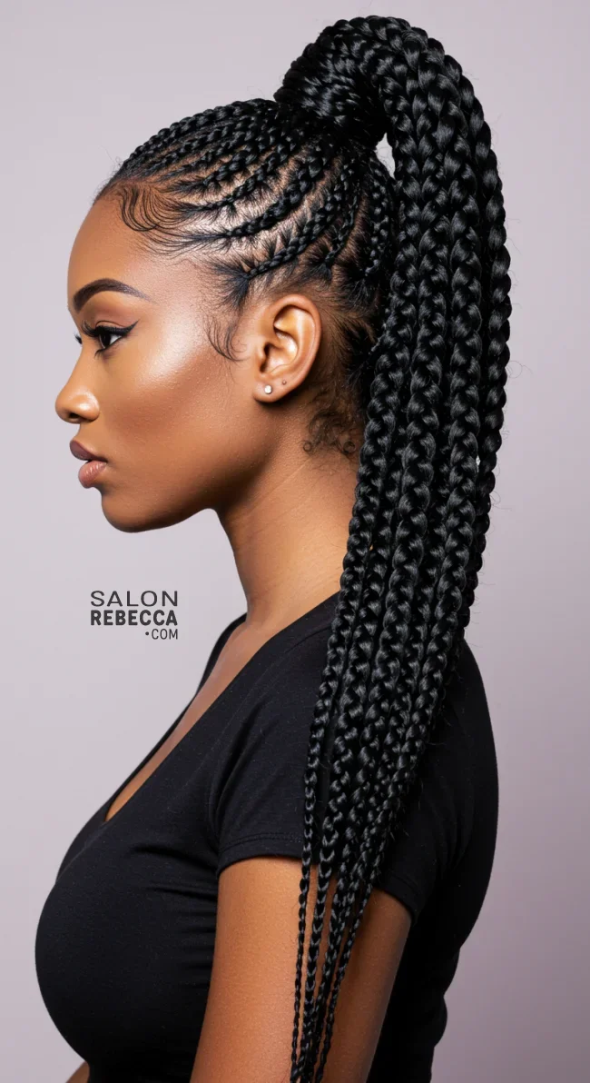 2. Braided Ponytail | Ponytail Styles For Black Women: Trendy And Elegant Looks