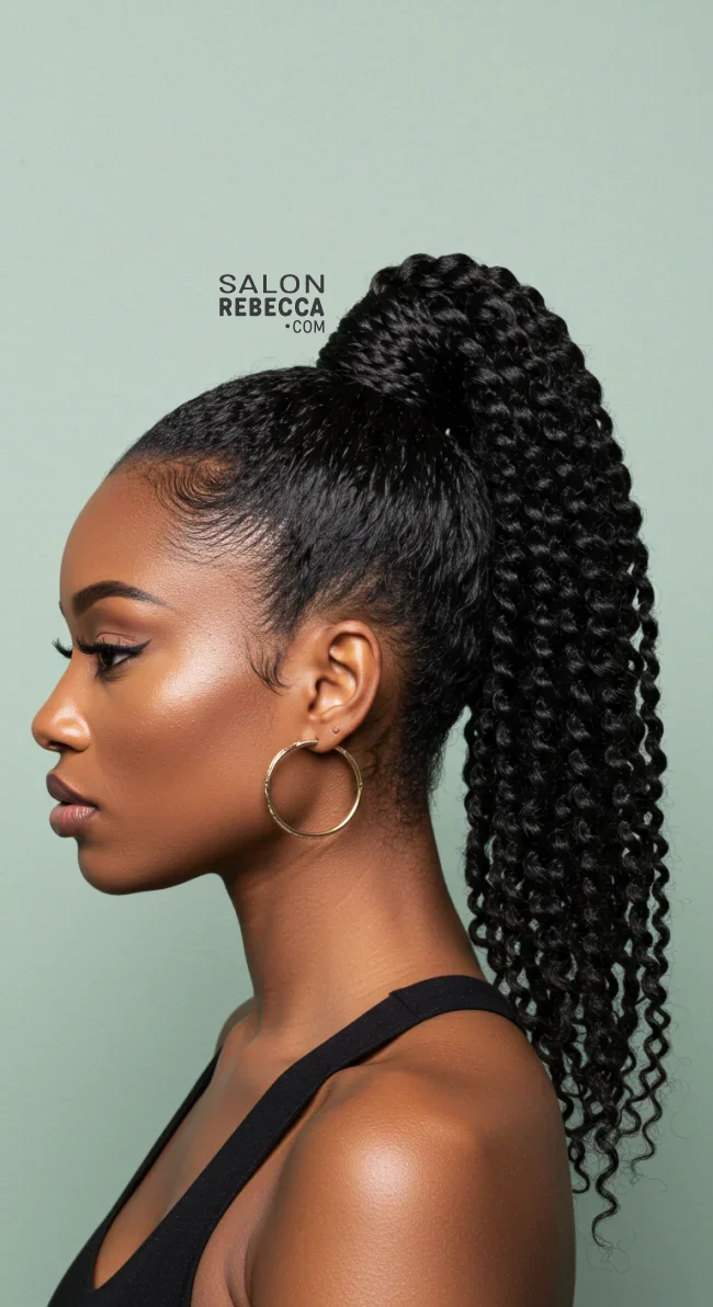 9. Twisted Ponytail | Ponytail Styles For Black Women: Trendy And Elegant Looks