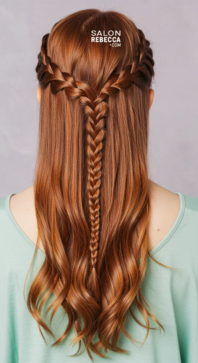4. Waterfall Braid | 15 Different Types Of Braids With Inspirational Examples