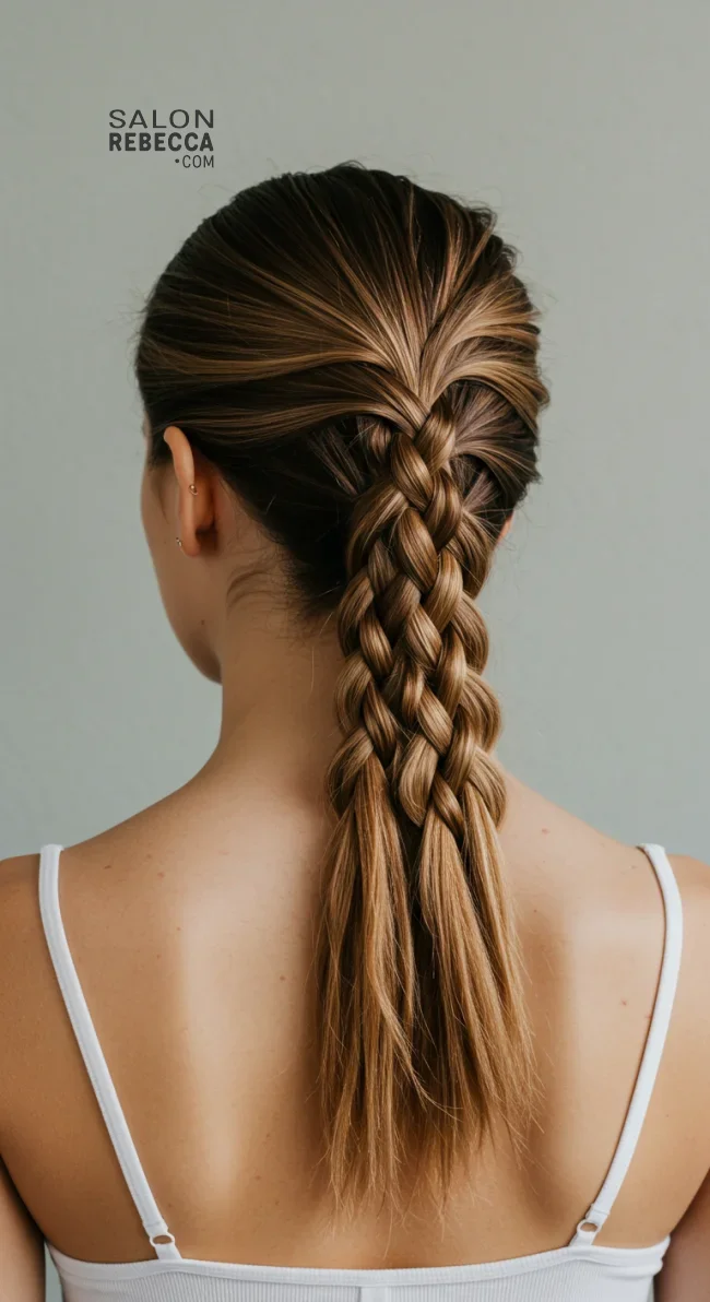 7. Four-Strand Braid | 15 Different Types Of Braids With Inspirational Examples
