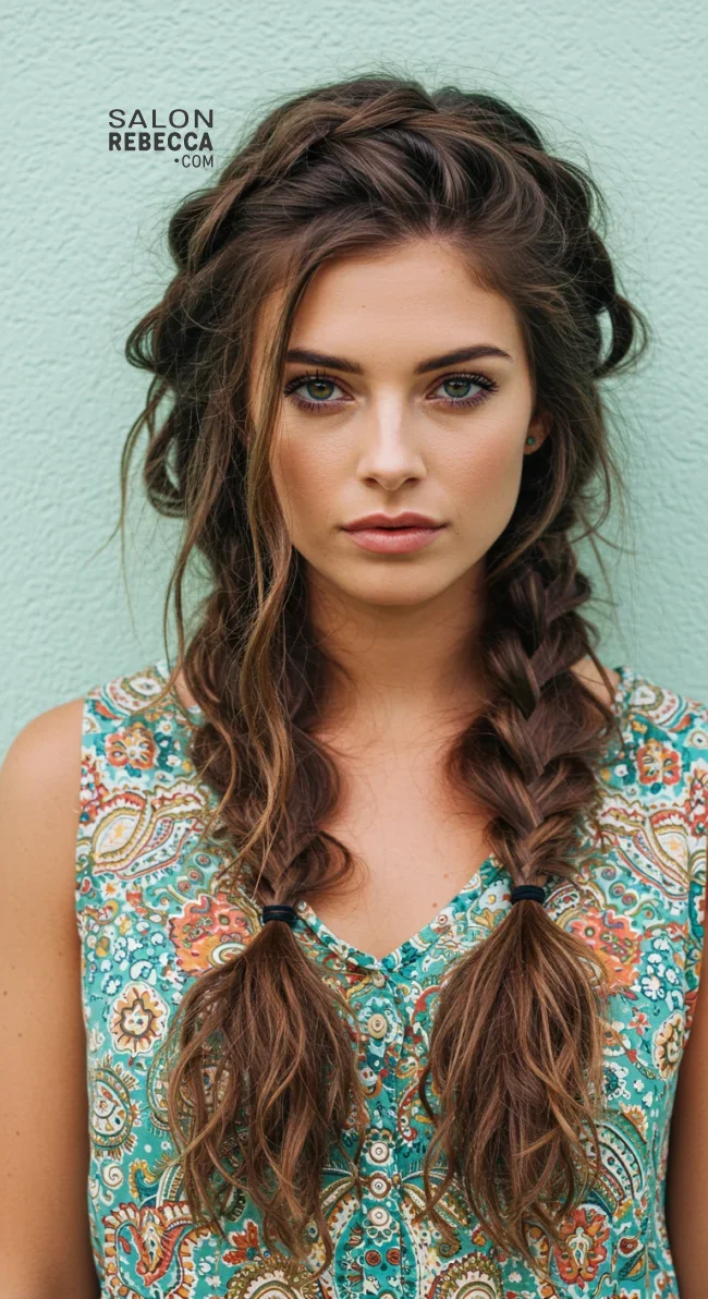 15. Messy Boho Braid | 15 Different Types Of Braids With Inspirational Examples